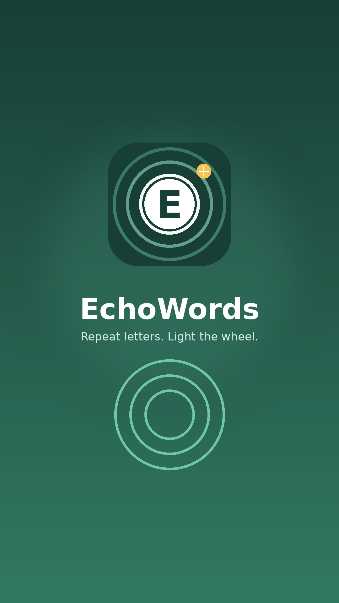 EchoWords branded app launch screen